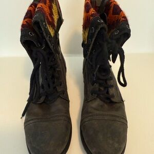 Steve Madden “Cherie” Black Combat Boots